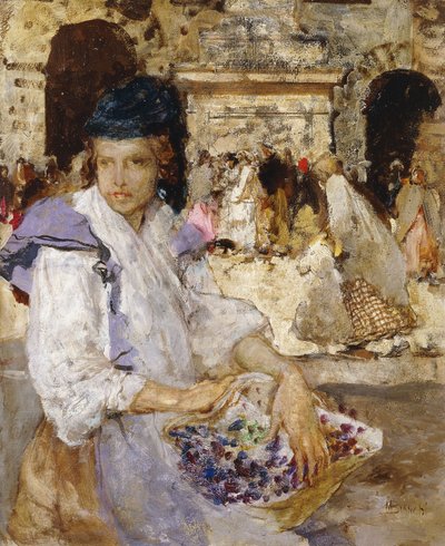 The Flower Seller by Mose Bianchi