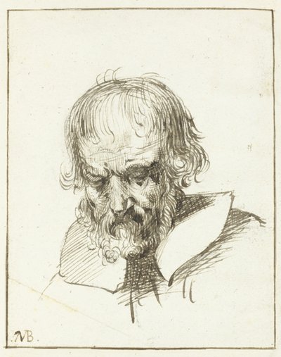 Head of an Old Man by Moses Ter Borch