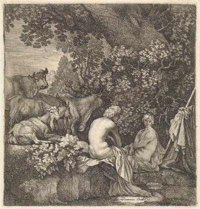 Shepherds by a Pond by Moyses van Wtenbrouck