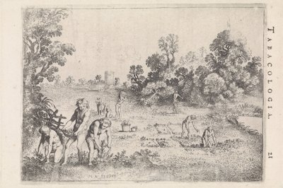 Native Americans Picking Tobacco by Moyses van Wtenbrouck