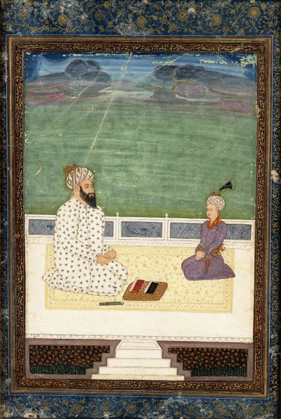 A Mullah and a Pupil by Mughal School