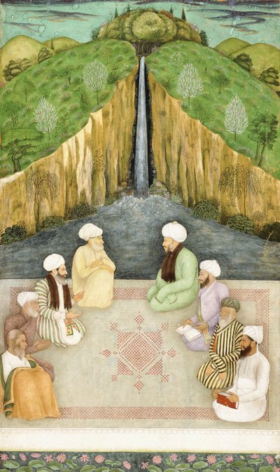 Sages in Religious Discussion by Mughal School