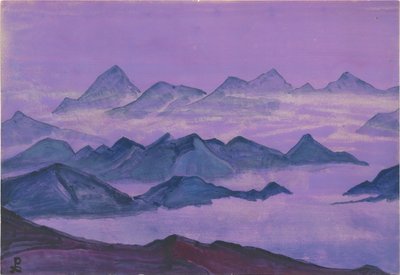 Himalayas, album leaf by Nicholas Roerich