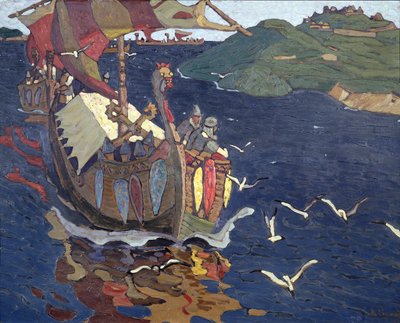 Visitors from Overseas by Nicholas Roerich