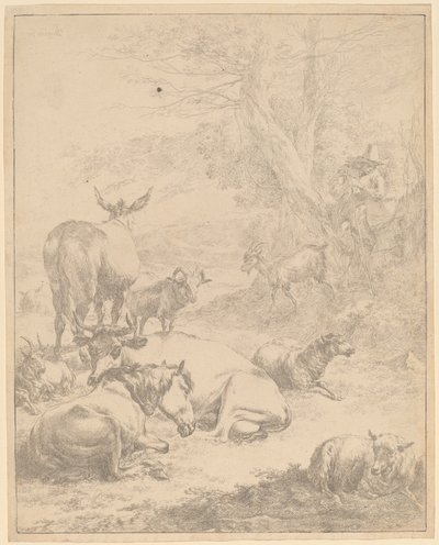 Resting Herd by Nicolaes Berchem