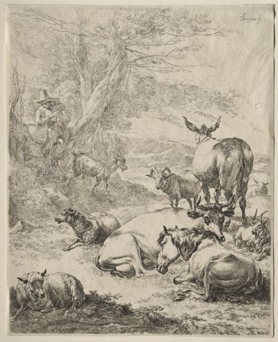 The Herd at Rest by Nicolaes Berchem