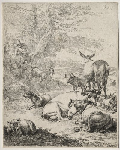 The Herd at Rest by Nicolaes Berchem
