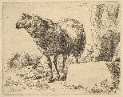 from The Set of Sheep by Nicolaes Berchem