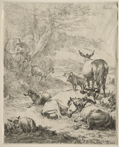 Animals in Repose by Nicolaes Pietersz. Berchem
