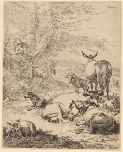 Resting Herd by Nicolaes Pietersz Berchem
