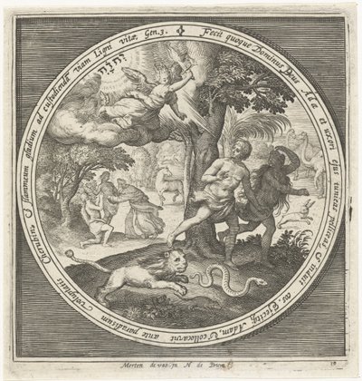 Expulsion from Paradise by Nicolaes de Bruyn