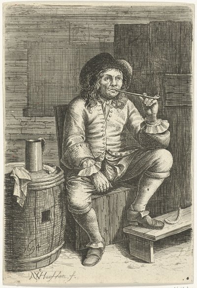 Smoking Man by Nicolaes van Haeften