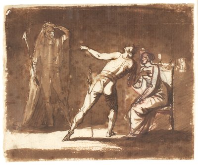Hamlet with His Mother by Nicolai Abildgaard