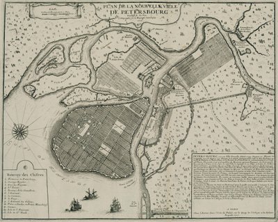 Map of Petersburg by Nicolas de Fer