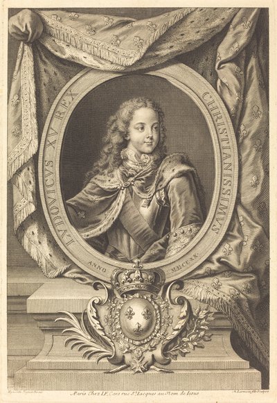 Louis XV by Nicolas de Larmessin IV after Hyacinthe Rigaud