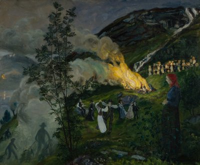 Midsummer Fire by Nikolai Astrup