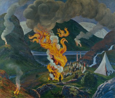 Midsummer Fire by Nikolai Astrup