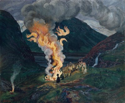 Midsummer Fire by Nikolai Astrup