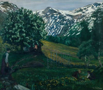 Spring Night Smieheggen by Nikolai Astrup