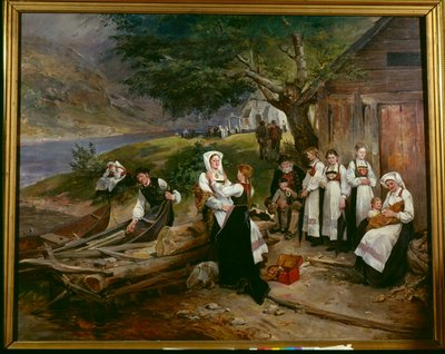On the Church Ground by Nils Bergslien