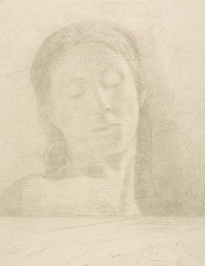 Closed Eyes by Odilon Redon