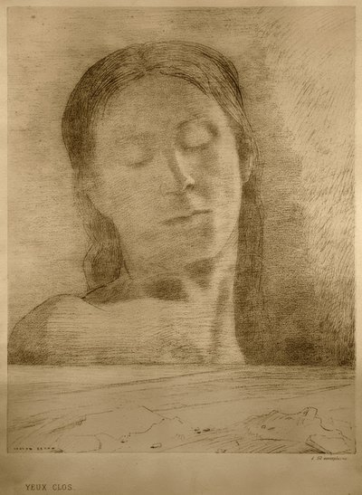 Closed Eyes by Odilon Redon