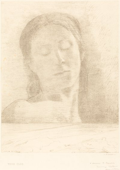 Closed Eyes by Odilon Redon