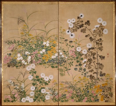 Flowering Plants in Autumn by Ogata Korin