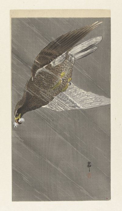 Downward Flying Eagle by Ohara Koson