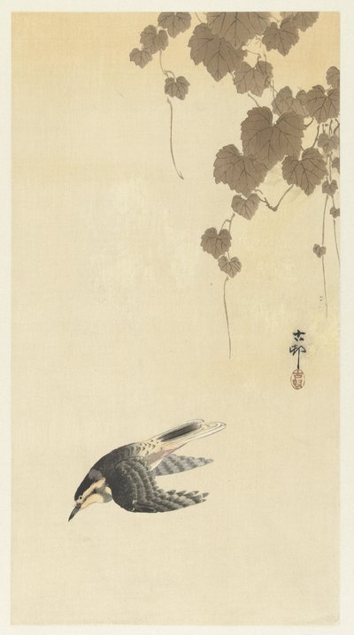 Bird in Downward Flight by Ohara Koson