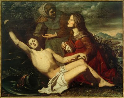 Saint Sebastian Cared for by Saint Irene by Onofrio Palumbo