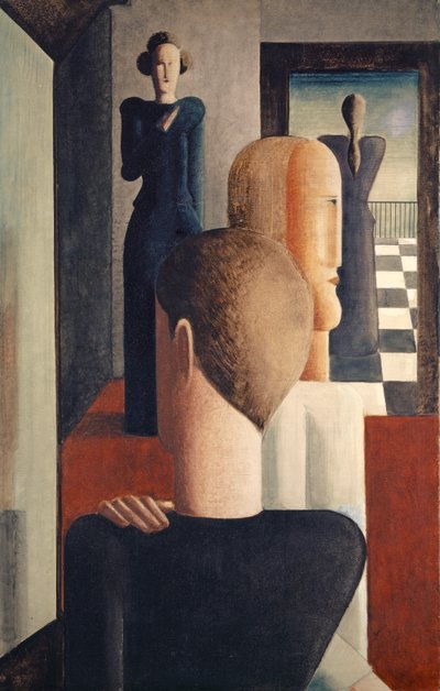 Interior with Five Figures, Roman by Oskar Schlemmer