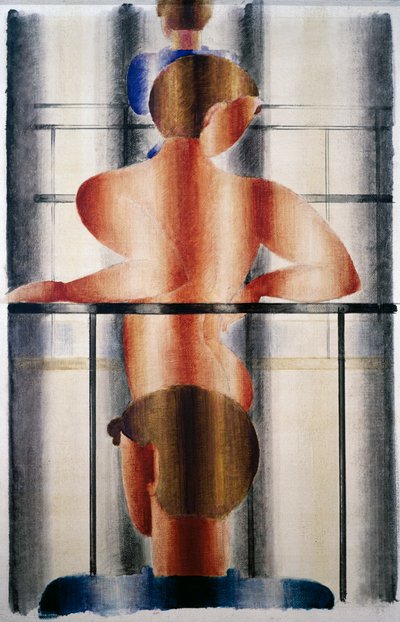Railing scene by Oskar Schlemmer