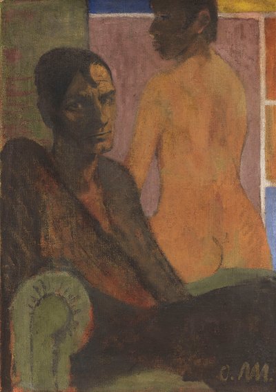 Self-Portrait with Back Act by Otto Mueller