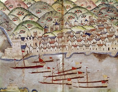 Ottoman Art: view of Marseille, France by Ottoman School