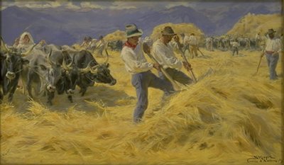 Threshing in the Abruzzi, Cività d