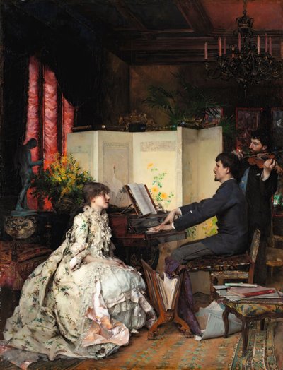 The Duet by Pascal Adolphe Jean Dagnan Bouveret