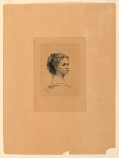 Portrait of Mlle. Delaporte by Paul Adolphe Rajon