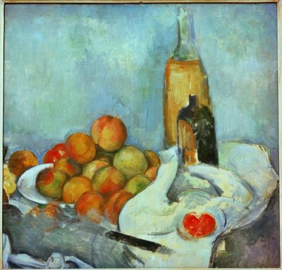 Bottles and Peaches by Paul Cézanne
