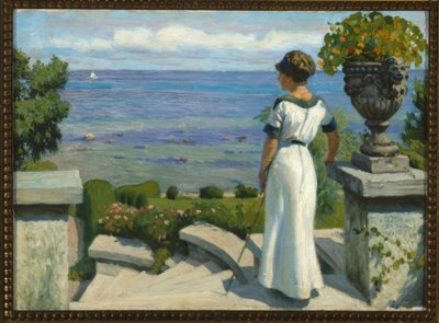 P. Fischer, On the Terrace by Paul Fischer