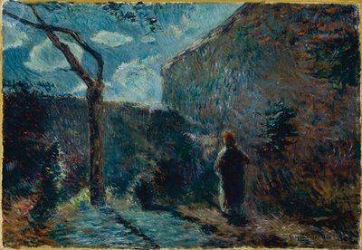 Along the Wall at Nightfall by Paul Gauguin