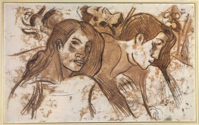 Two Marquesans by Paul Gauguin