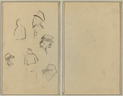 Four Heads and Two Figures by Paul Gauguin