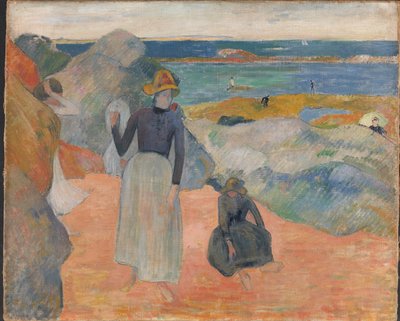 On the beach by Paul Gauguin