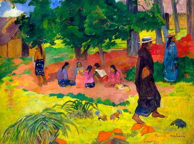 Taperaa Mahana, Late Afternoon by Paul Gauguin