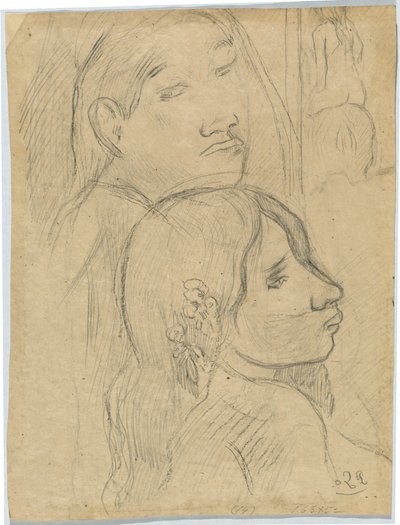 Two Marquesans [verso] by Paul Gauguin