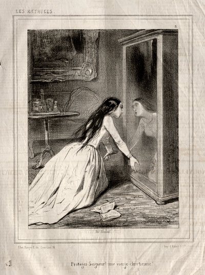 The Actresses: Protect, Lord! A Christian Virgin by Paul Gavarni