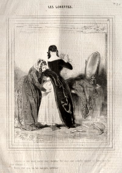 Les Lorettes, 1842 by Paul Gavarni