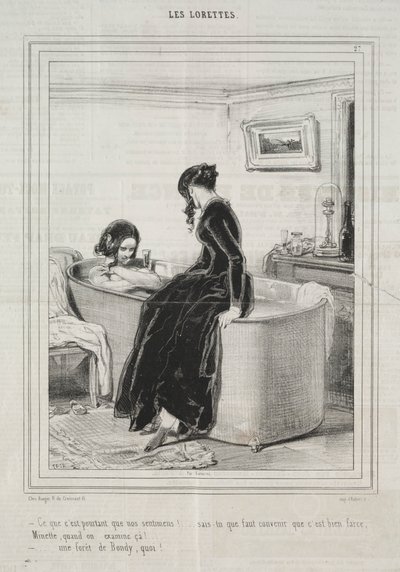 Les Lorettes, 1842 by Paul Gavarni
