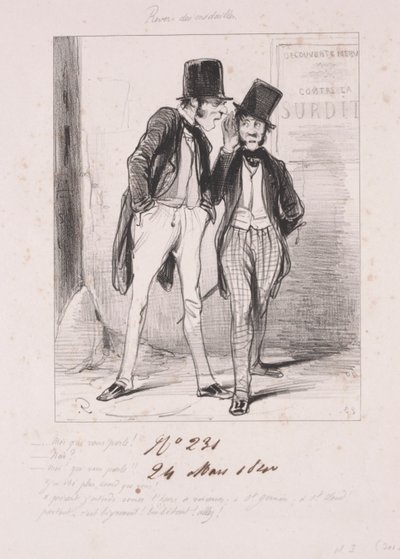 Revers des médailles: Moi qui vous parle by Paul Gavarni
